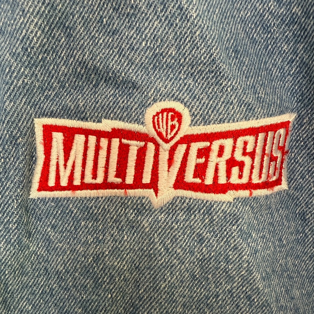 WB Multiversus‎ Denim Varsity Jacket Men Large Game Official Merch Gaming RARE - Picture 3 of 14